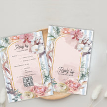 Código QR de RSVP para Casamento em Destino Tropic