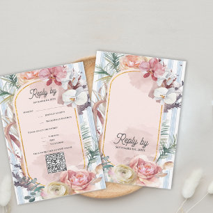 Código QR de RSVP para Casamento em Destino Tropic
