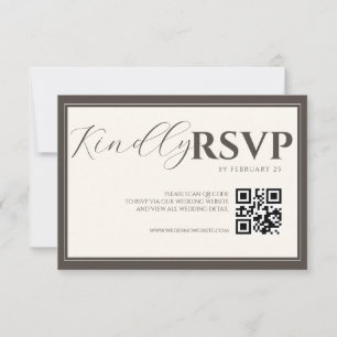 Código QR de RSVP para Casamento Minimalista Cláss