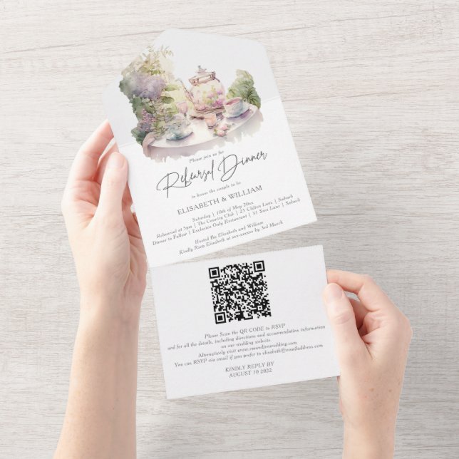 Código QR de RSVP para Jantar de Ensaios no Jardim (Aba destacável)