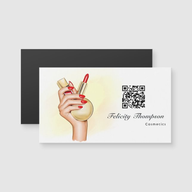 Código QR de Salão de Beleza (Frente/Verso)