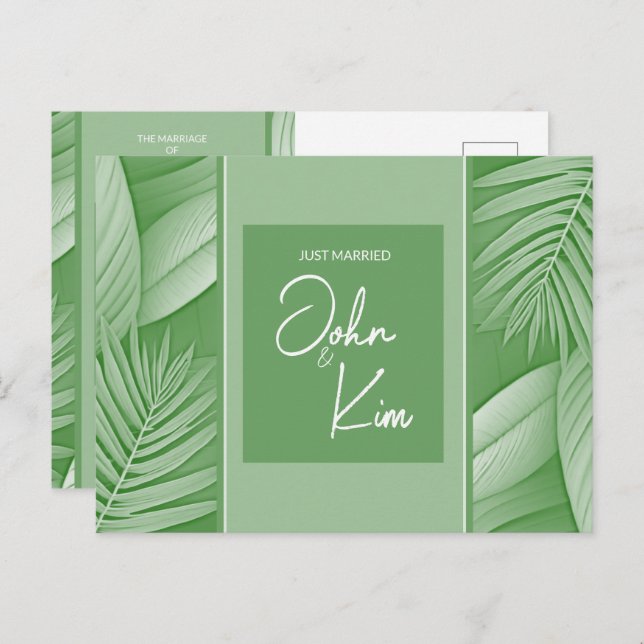 Código QR do Anúncio de Casamento Cartão Postal de (Frente/Verso)