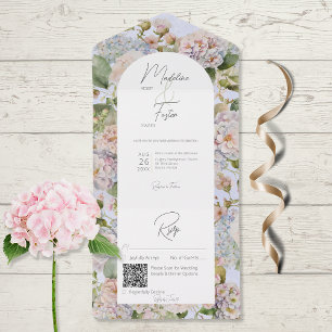 Código QR do Arch Periwinkle Pastel Rustic Hydrang