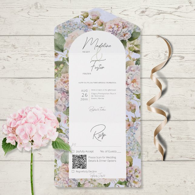 Código QR do Arch Periwinkle Pastel Rustic Hydrang (Criador carregado)
