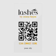 Código QR do Artista de Cílios Minimalista Ousado