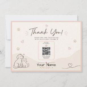 Código QR do cartão de agradecimento personalizado