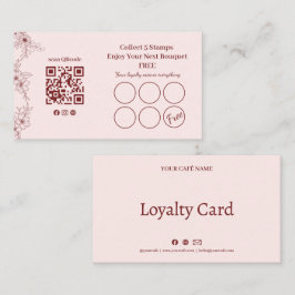 Código QR do Cartão de Fidelidade com Selo Floral