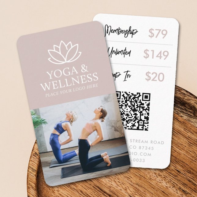 Código QR do Cartão de visita do Yoga Studio (Criador carregado)