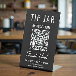 Código QR do Cofre de Gorjetas Preto para Mesa