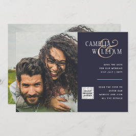 Código QR do Convite de casamento FOTO Data de sal
