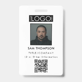 Código QR do Crachá de Segurança da Empresa de Fot