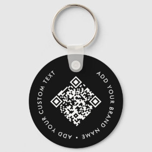 Código QR do funcionário Chaveiro do logotipo come