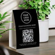 Código QR do Logotipo Empresarial Preto