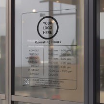 Código QR do Logotipo Minimalista Horário de Funci