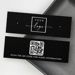 Código QR do logotipo placa de exibição do brinco