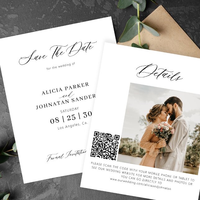 Código QR do orçamento casamento de fotos elegante (Criador carregado)