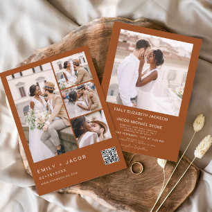 Código QR do Orçamento Convite de Casamento Laranj