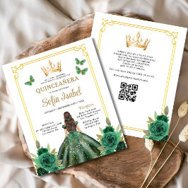 Código QR do Orçamento Quinceanera Emerald Green