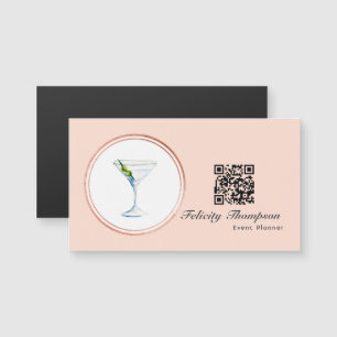 Código QR do planejador de eventos em Rose Gold e 