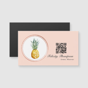 Código QR do Planejador de Eventos Rosa e Dourado
