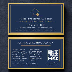 Código QR do Serviço de Pintura Cartão de Visita d