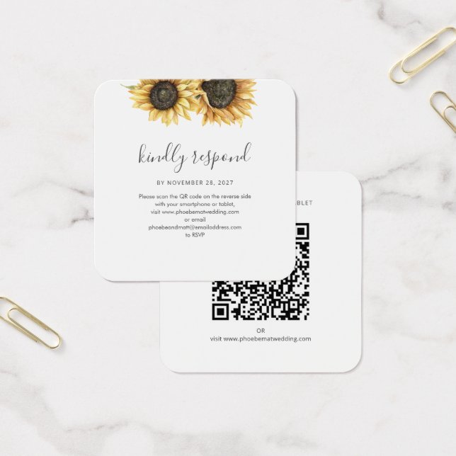 Código QR do Site de Casamento com Girassol para R (Escritótio)