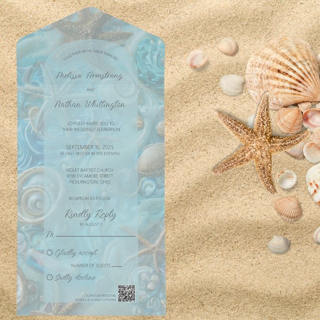 Código QR dos conchas marítimas e do Starfish (Criador carregado)