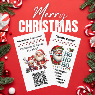 Código QR dos Obrigados Cartão de visita do Santa