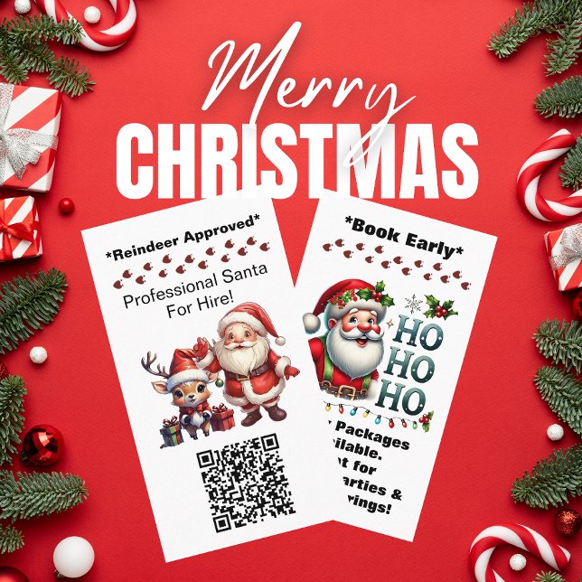 Código QR dos Obrigados Cartão de visita do Santa  (Criador carregado)