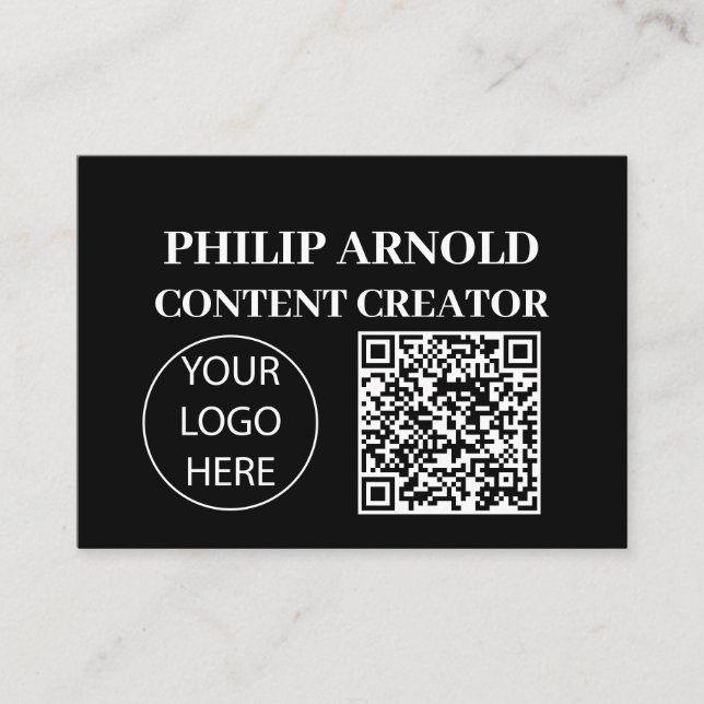 Código Qr e cartão de visita de logotipo (Frente)