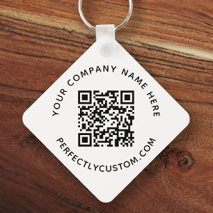 Código QR e Chaveiro de dupla face de texto perso
