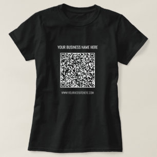 Código QR e informações profissionais T-Shirt