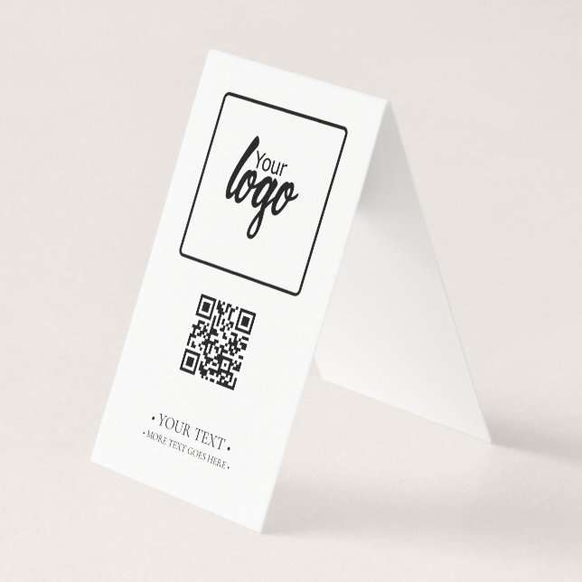 Código QR e logotipo da sua empresa (Frente)