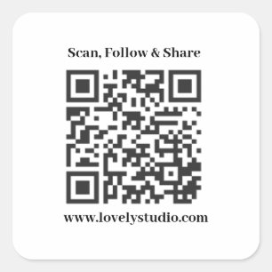Código QR e personalize seus autocolantes de texto