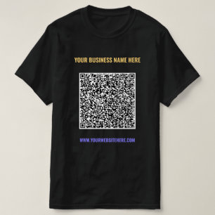 Código QR e T-Shirt Comercial de Texto Personaliza