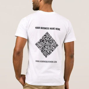 Código QR e T-Shirt Comercial de Texto Personaliza