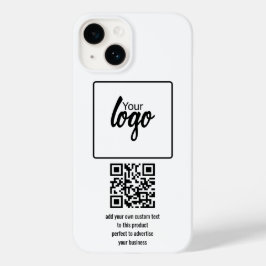 Código QR e texto do logotipo de sua empresa
