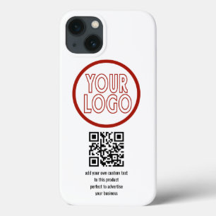 Código QR e texto do logotipo de sua empresa