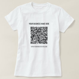 Código QR e texto personalizado Oferta de T-Shirt 