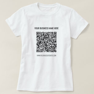 Código QR e texto personalizado Oferta de T-Shirt
