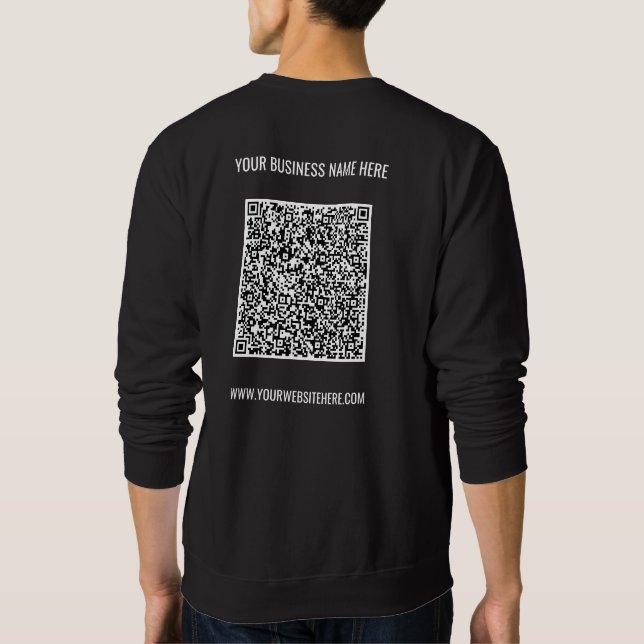 Código QR e texto personalizado Sua camiseta de ne (Verso)