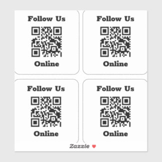 Código QR em 4 adesivos