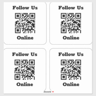 Código QR em 4 adesivos
