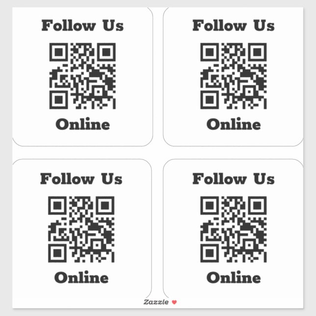 Código QR em 4 adesivos (Folha)