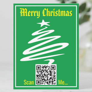Código QR em cartão postal de Natal