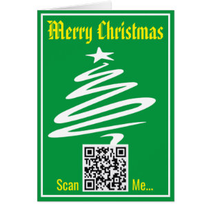 Código QR em um Cartão de Natal