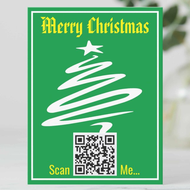 Código QR em um cartão postal de Natal (Criador carregado)