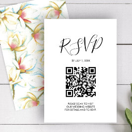 Código QR Embalagem Floral RSVP de Casamento