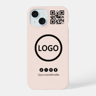 Código QR Empresa Mídia social Blush iPhone 15