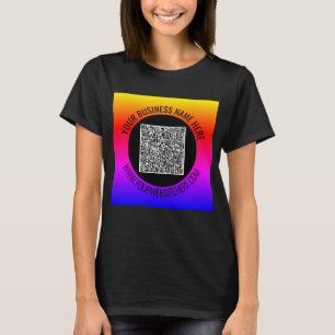 Código QR Exemplo de T-Shirt comercial Texto perso